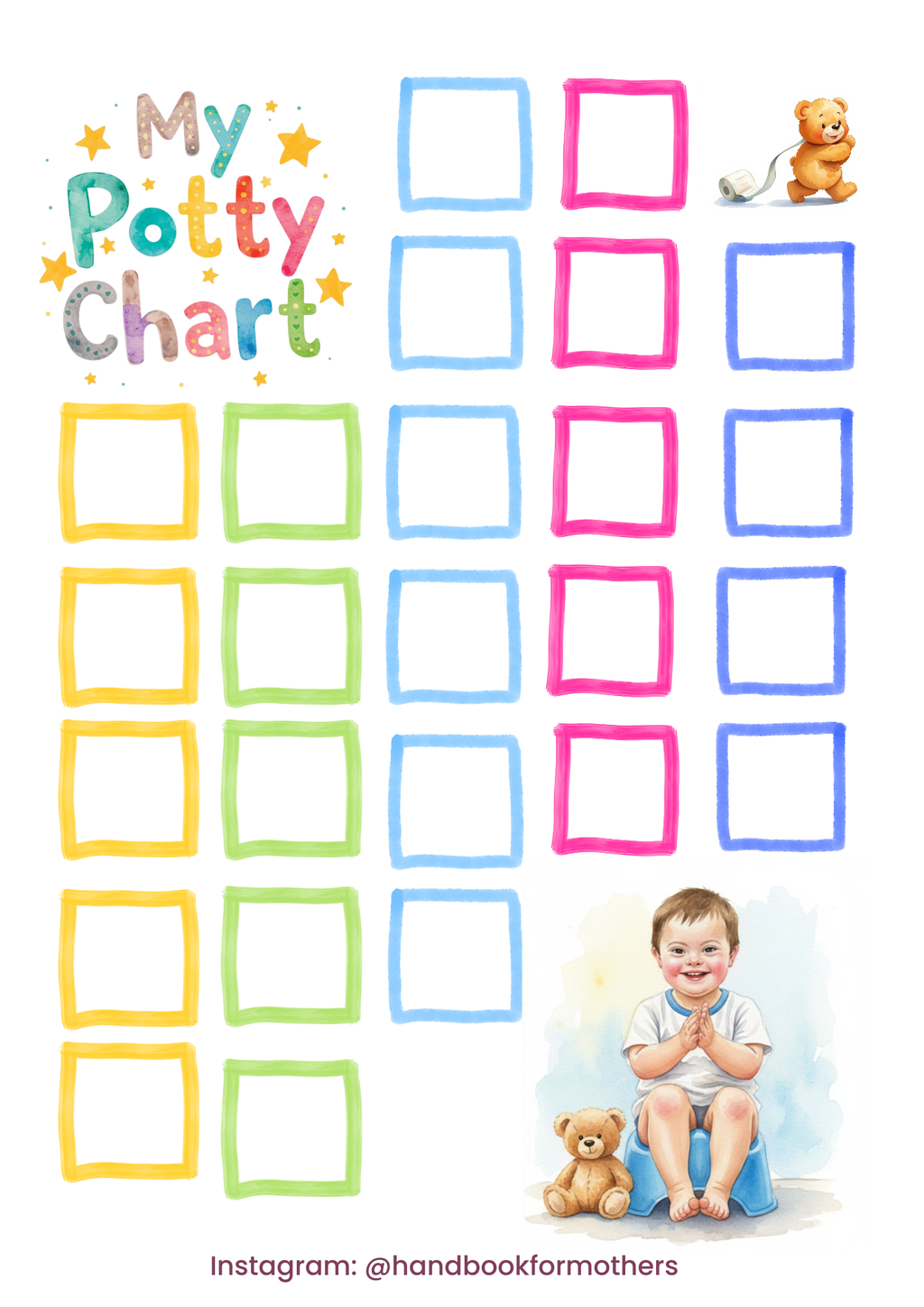 Potty Training Personalized Charts