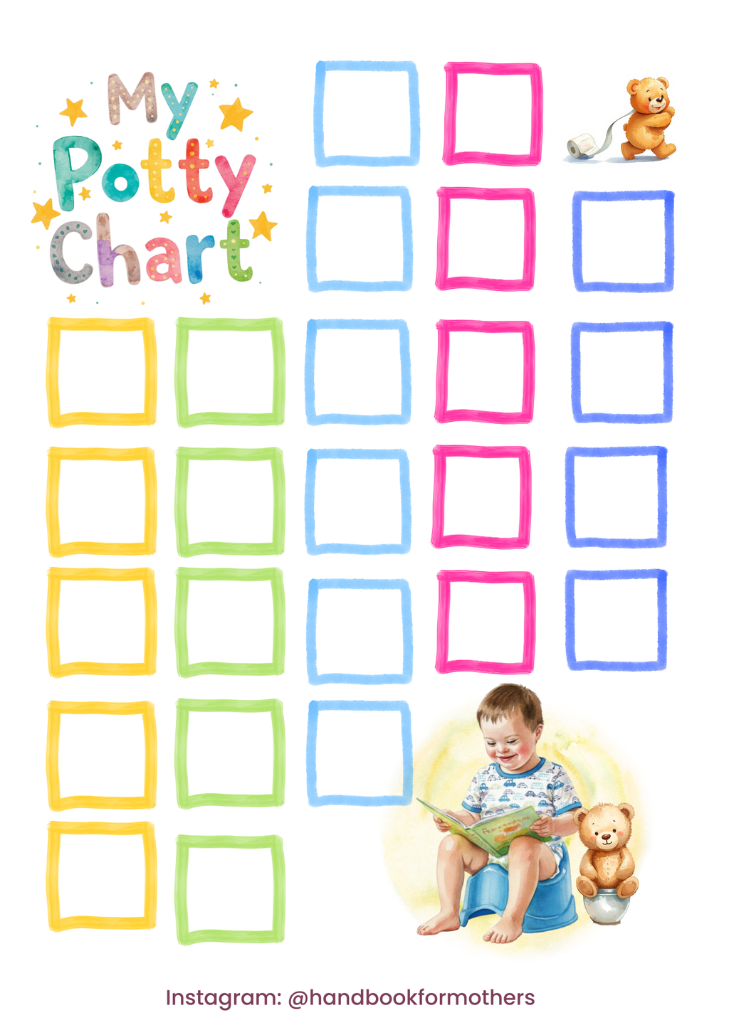 Potty Training Personalized Charts