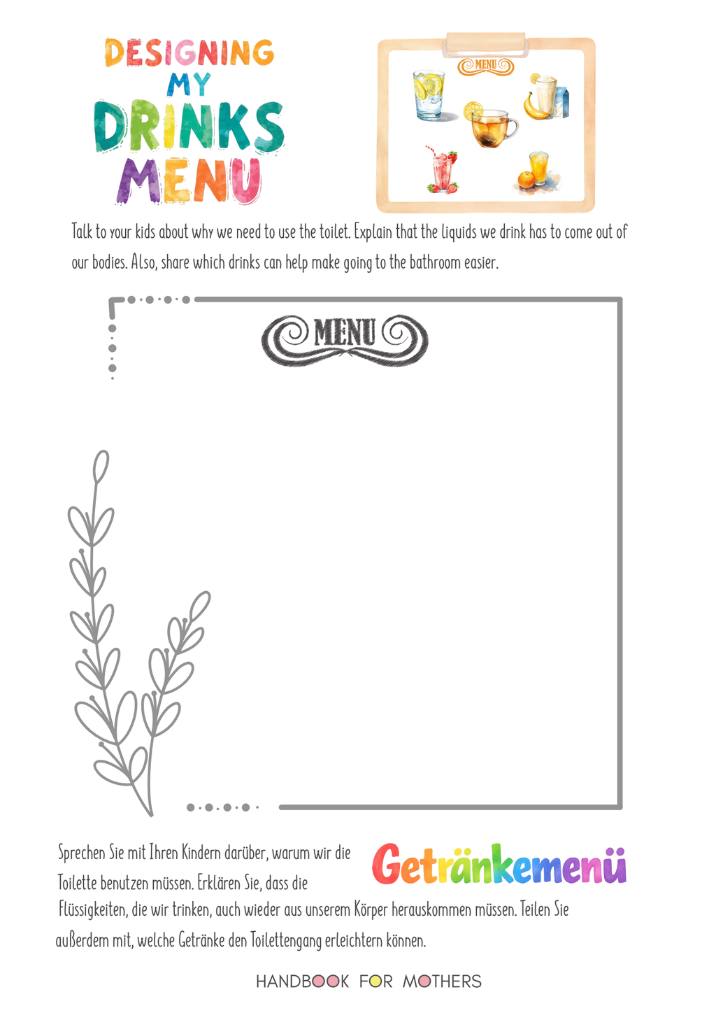 Potty Training Parent-Child Workbook