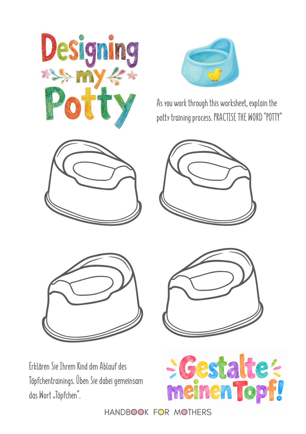 Potty Training Parent-Child Workbook
